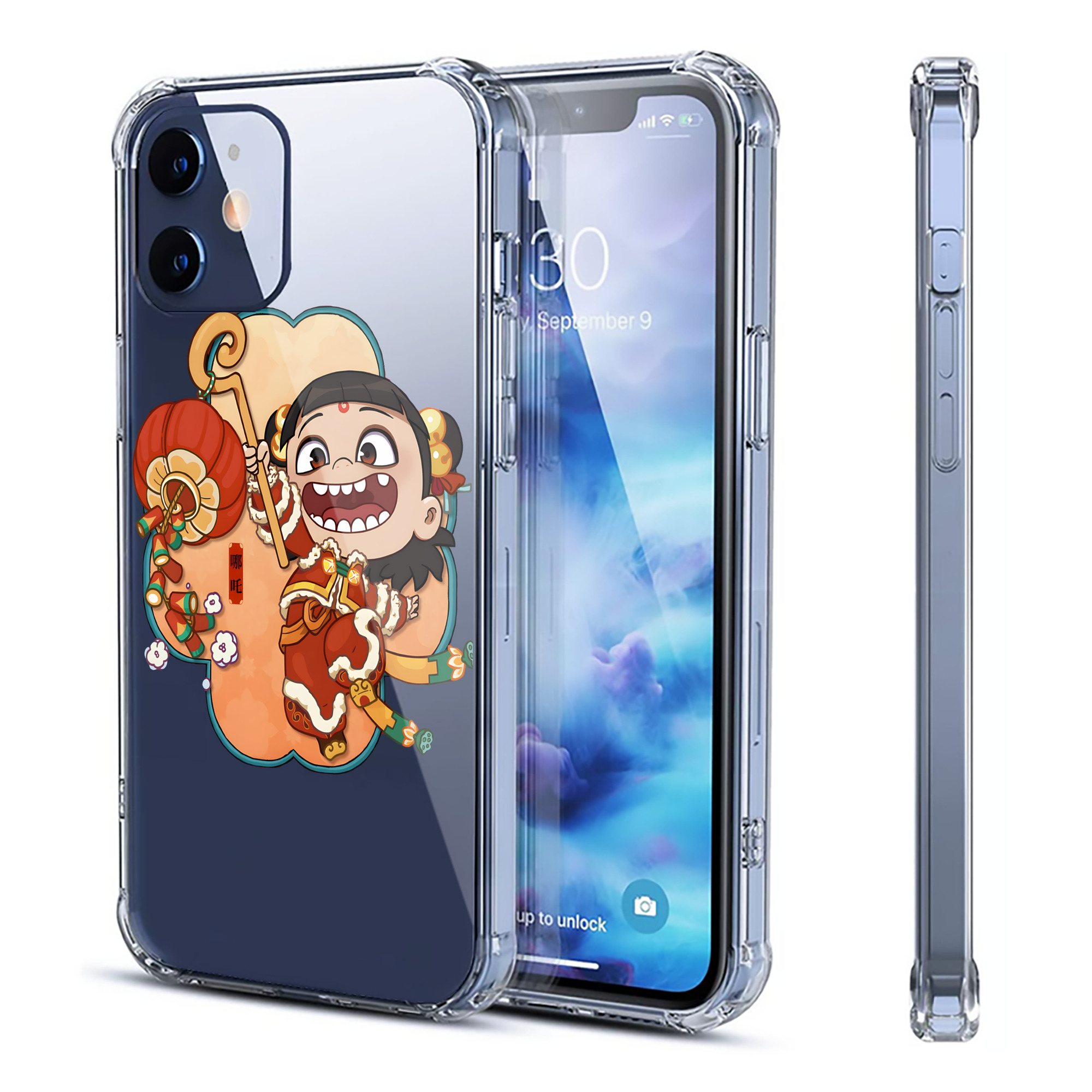 （画像用） Ne Zha 2 ナタ 魔童の大暴れ 【iPhone 12シリーズ対応】透明スマホケース（クリアソフトケース）